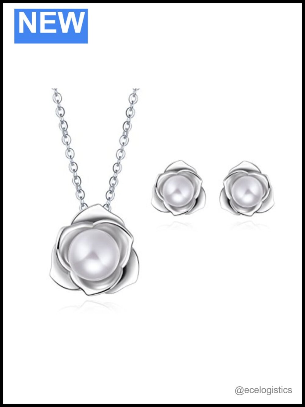925 Sterling Silver Drop Dangle Earrings 7mm Freshwater Pearl